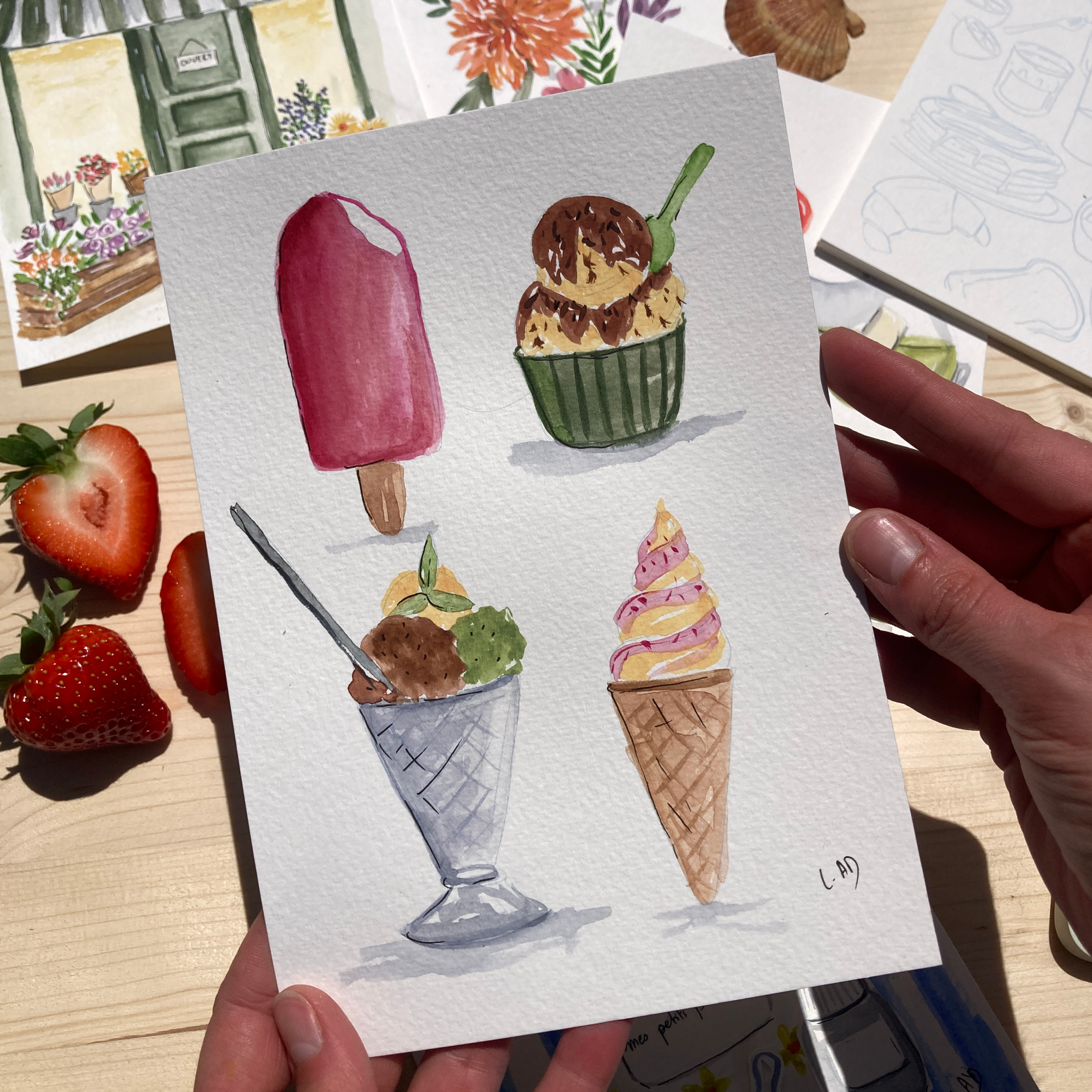 Illustrations - coloriage Aquarelle - Ete – Image 7