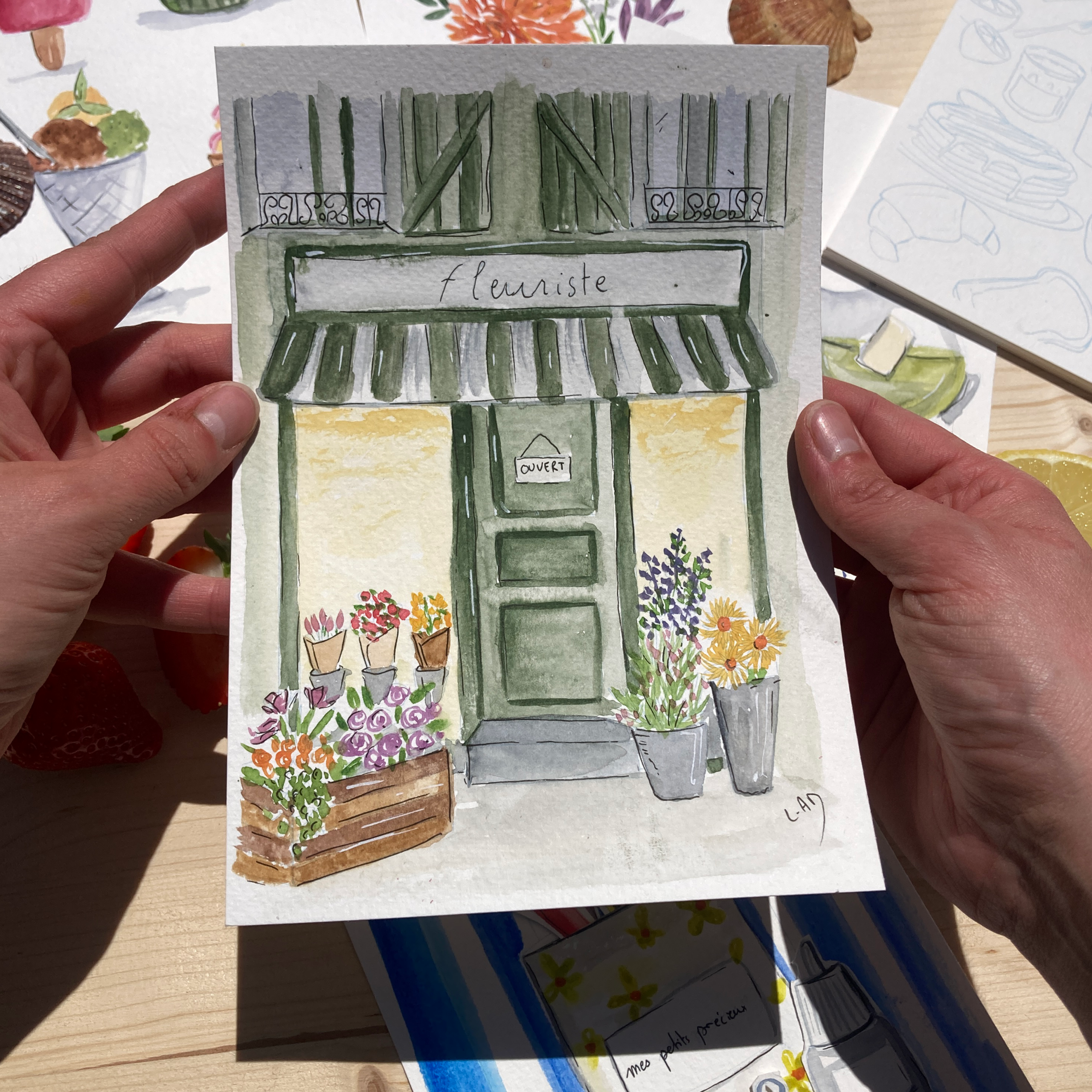 Illustrations - coloriage Aquarelle - Ete – Image 2