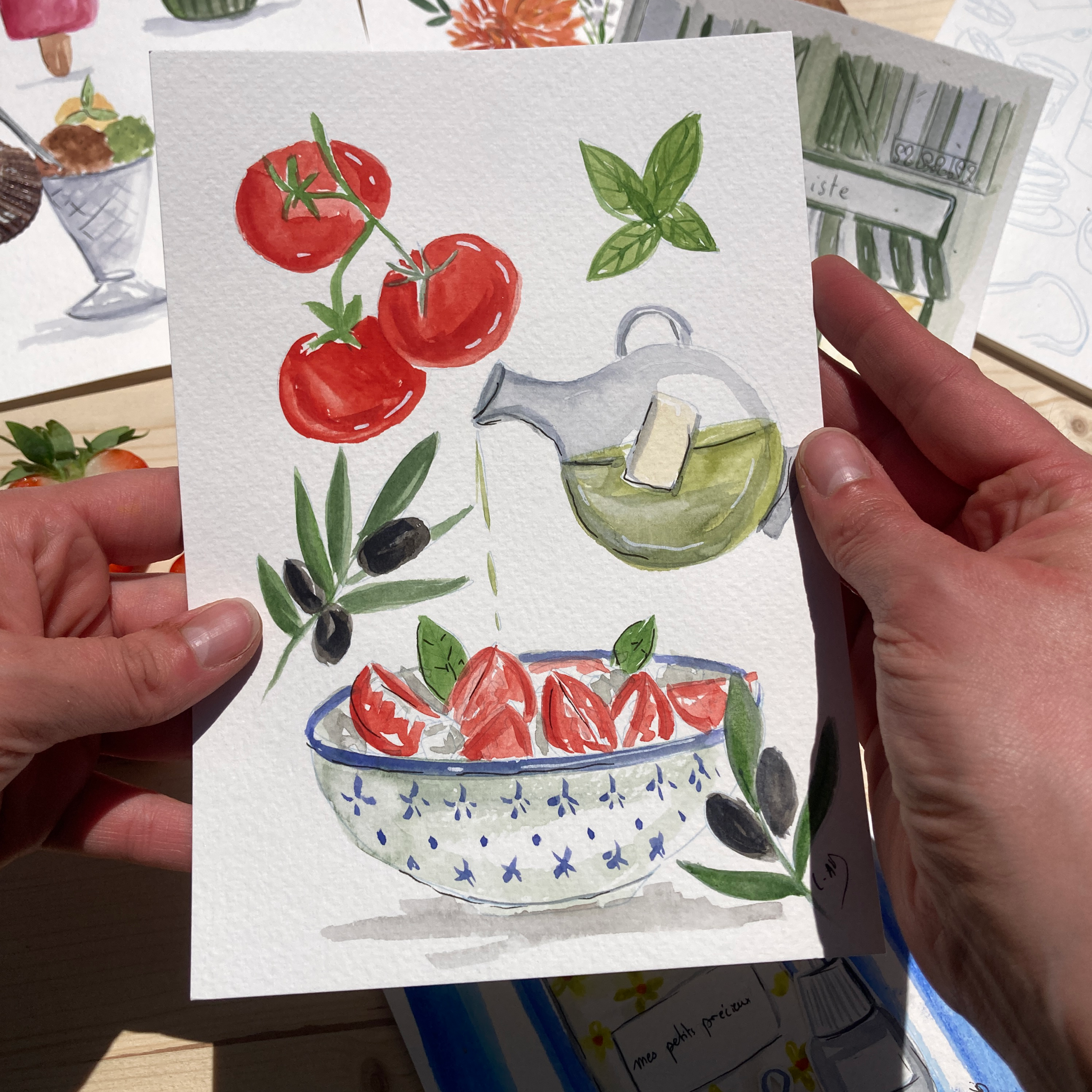 Illustrations - coloriage Aquarelle - Ete – Image 3