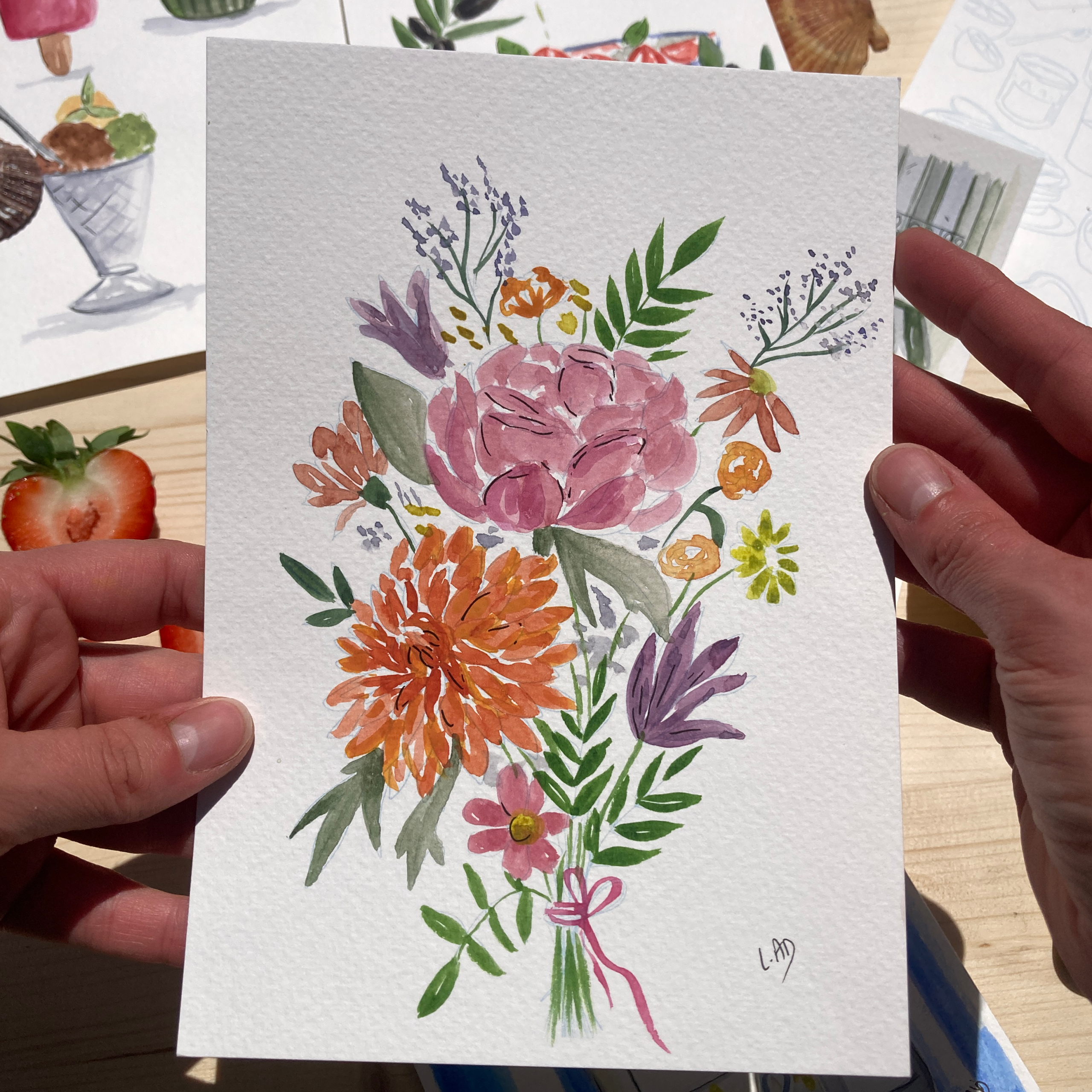 Illustrations - coloriage Aquarelle - Ete – Image 8
